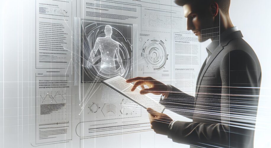 Czlowiek analizuje dokument