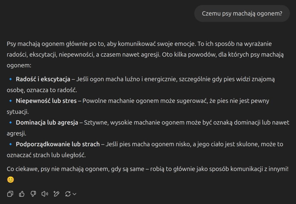 odpowiedź chatgpt - psy