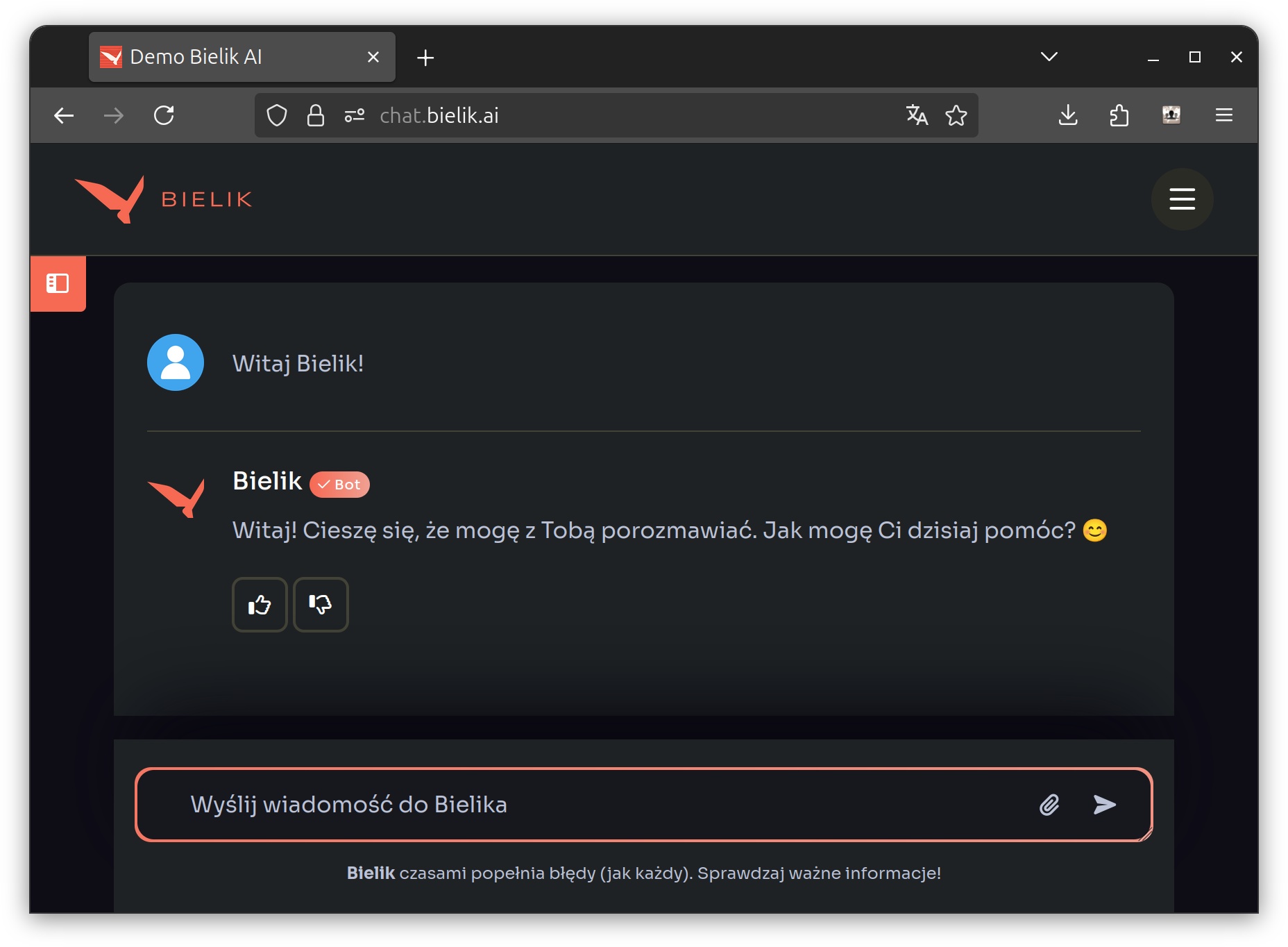 Czat Bielik AI