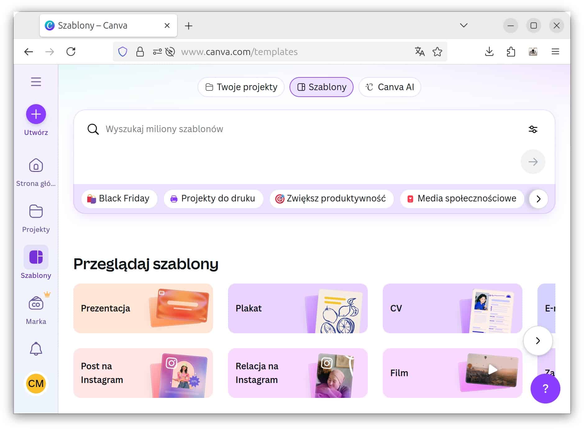 Canva AI - plakaty