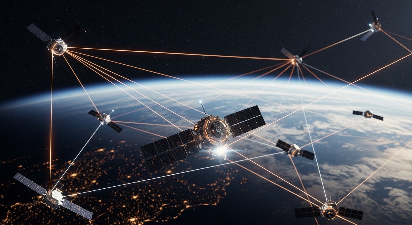 Satelity połączone laserami
