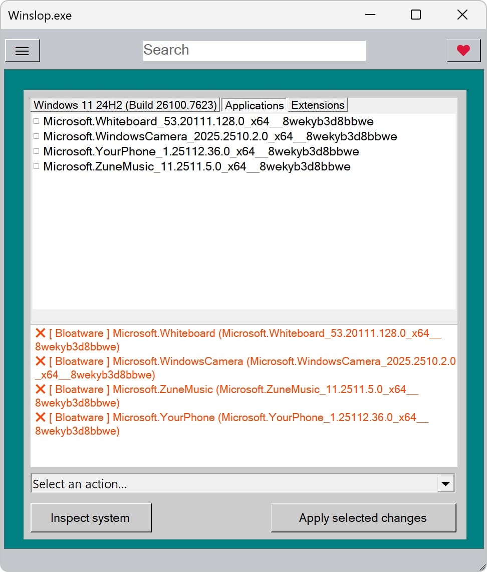 Winslop bloatware